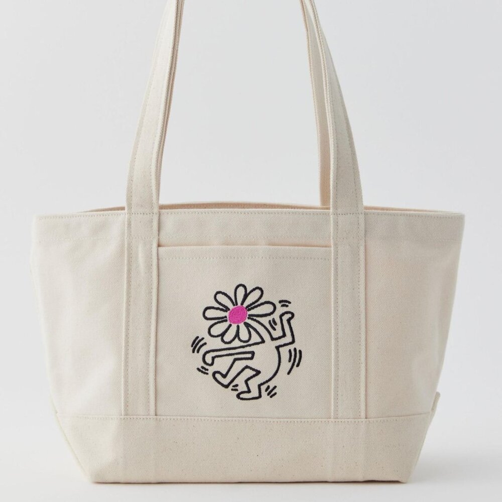 NWT Baggu Small Heavyweight Canvas Tote - Keith Haring